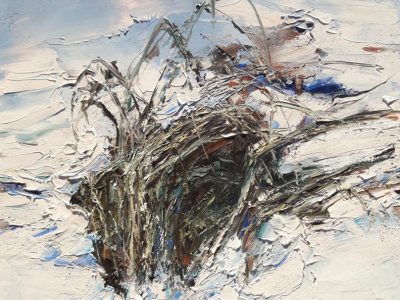 Dettaglio d'inverno. Olio su tela.